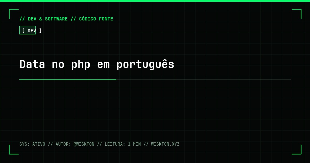 Data no php em português