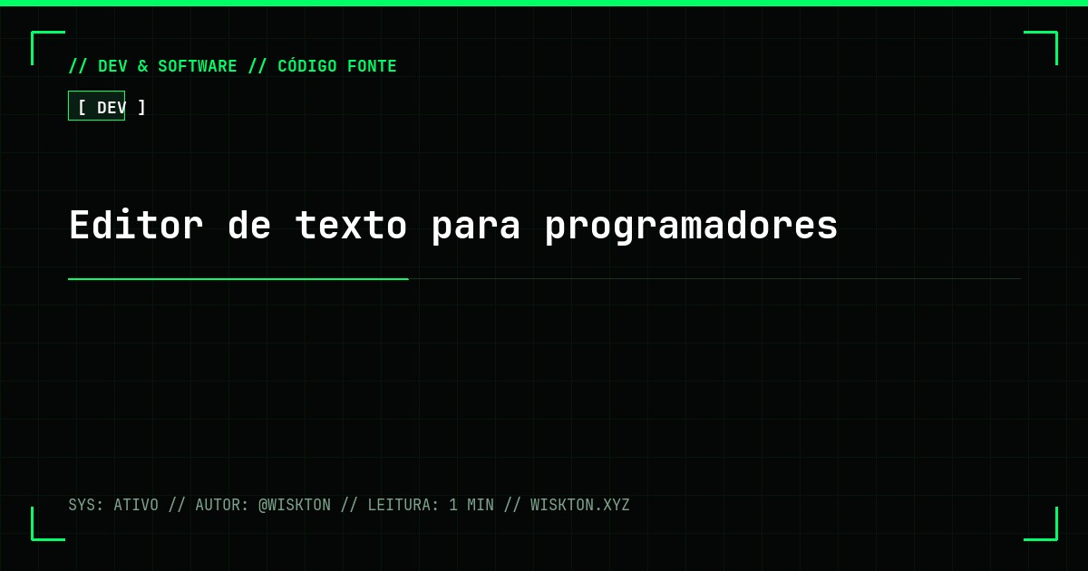 Editor de texto para programadores