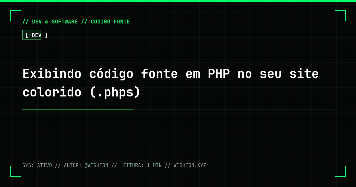 Exibindo código fonte em PHP no seu site colorido (.phps)