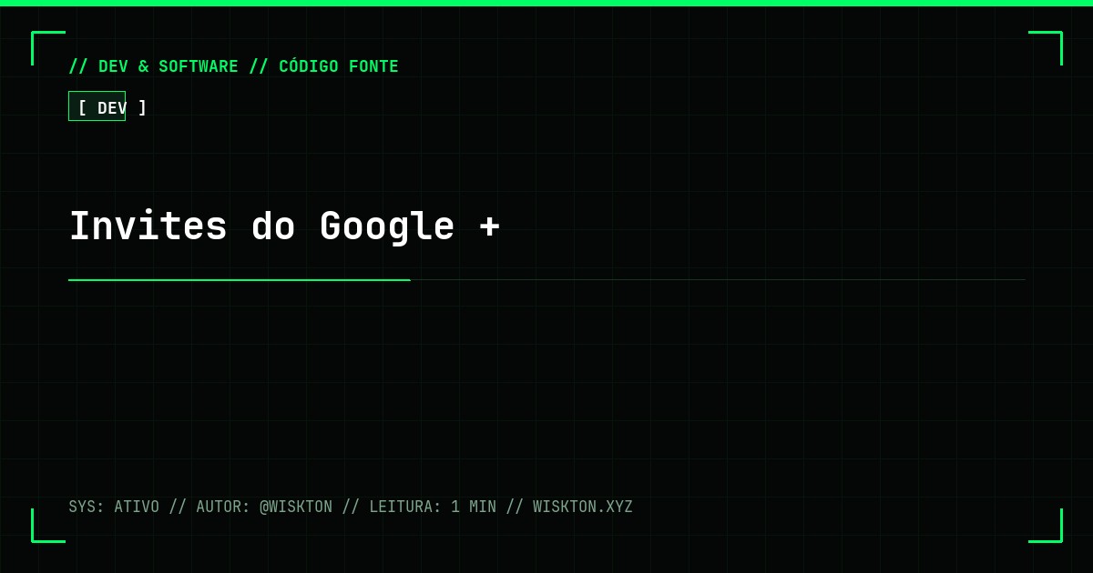Invites do Google +