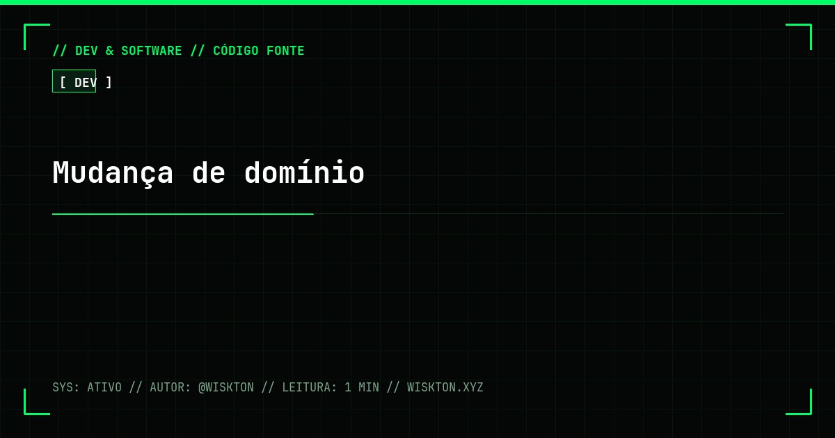 Mudança de domínio