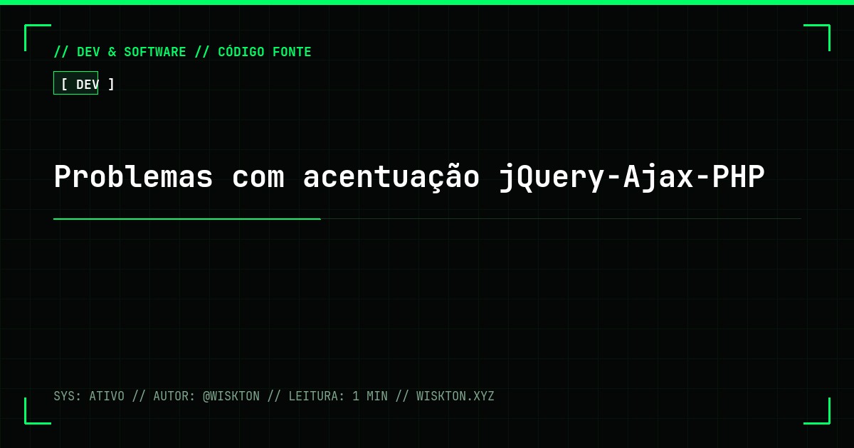 Problemas com acentuação jQuery-Ajax-PHP