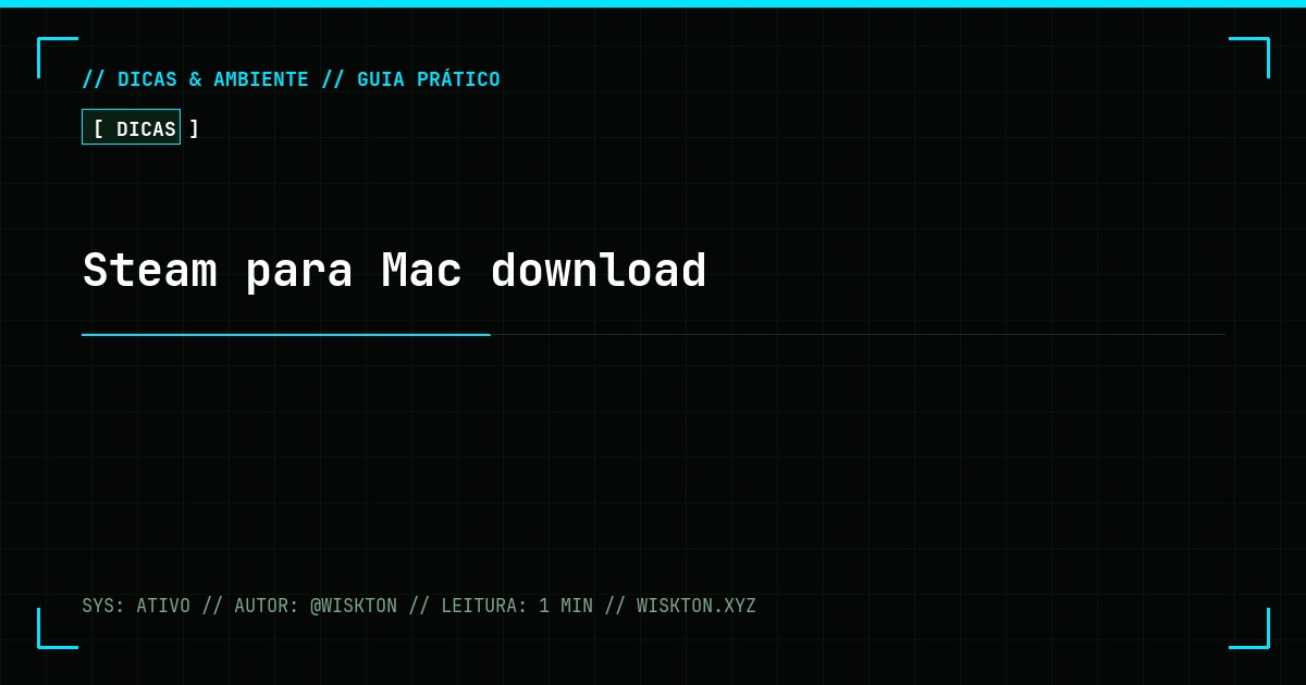 Steam para Mac download