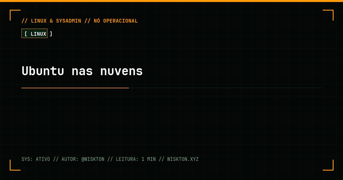 Ubuntu nas nuvens