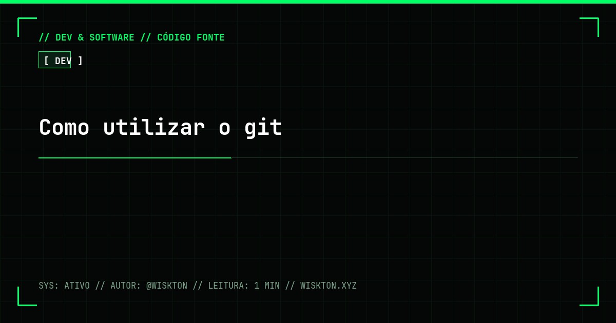 Como utilizar o git